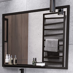Grossman Мебель для ванной Лофт 90 GR-3015 подвесная веллингтон/черный – фотография-8